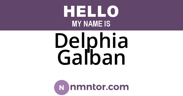 Delphia Galban
