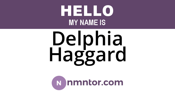 Delphia Haggard
