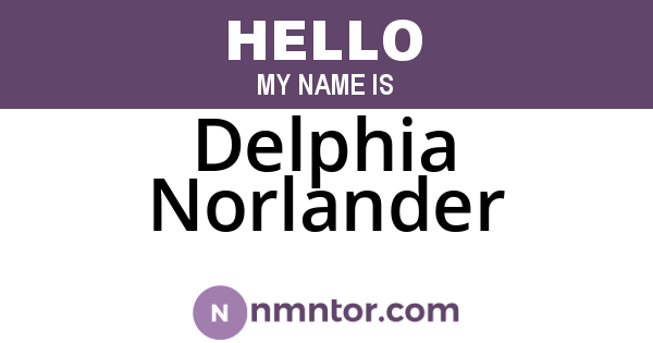 Delphia Norlander