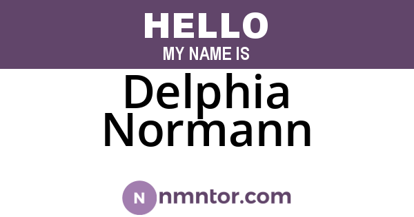 Delphia Normann