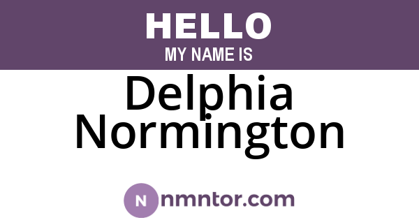 Delphia Normington