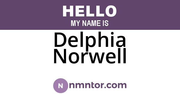 Delphia Norwell