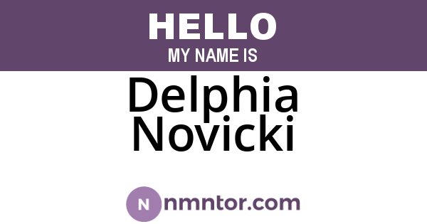 Delphia Novicki