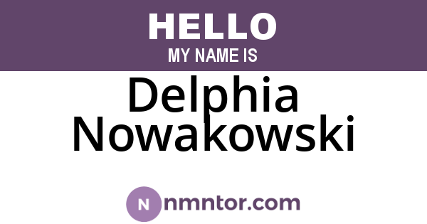 Delphia Nowakowski