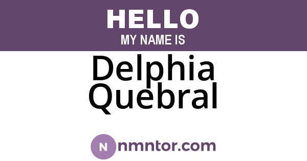 Delphia Quebral
