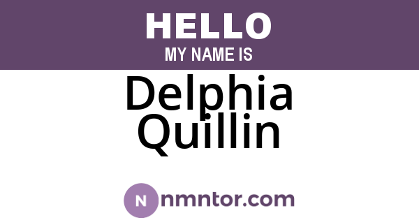 Delphia Quillin