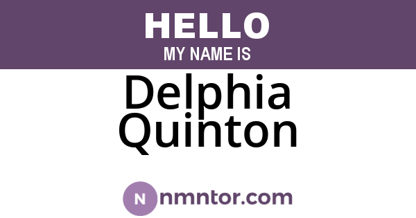 Delphia Quinton