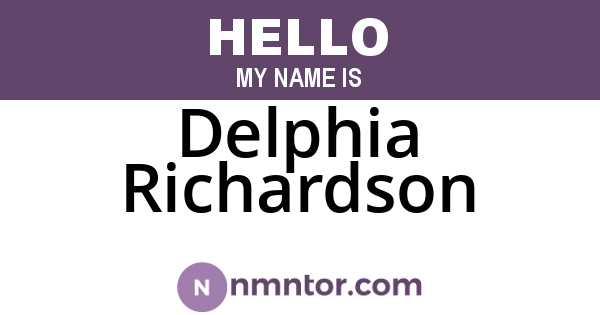 Delphia Richardson