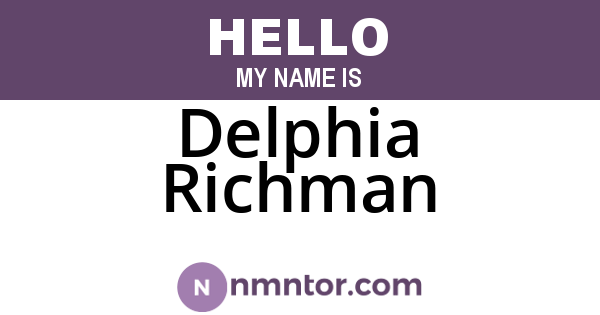 Delphia Richman