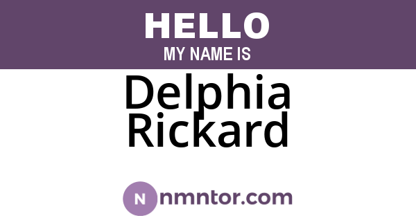 Delphia Rickard