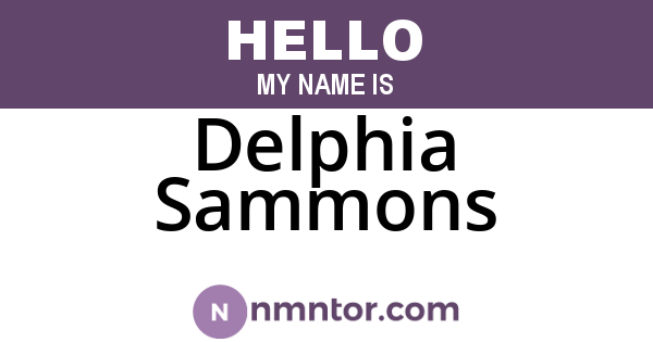 Delphia Sammons