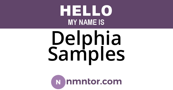 Delphia Samples