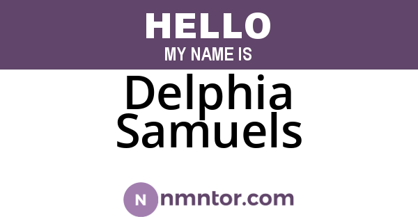 Delphia Samuels