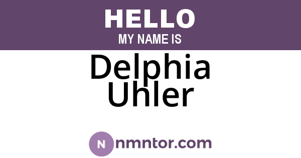 Delphia Uhler
