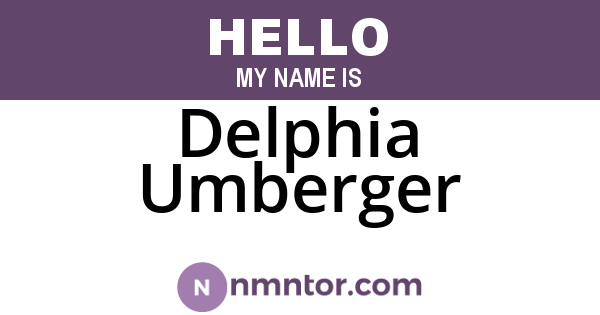 Delphia Umberger