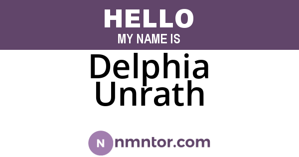 Delphia Unrath