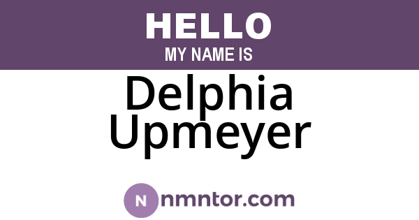 Delphia Upmeyer