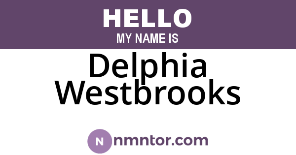 Delphia Westbrooks