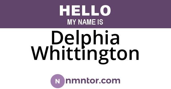 Delphia Whittington