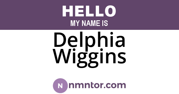 Delphia Wiggins