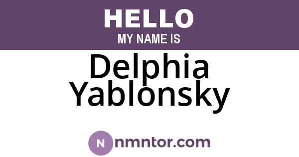Delphia Yablonsky