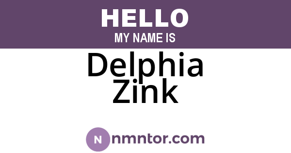 Delphia Zink