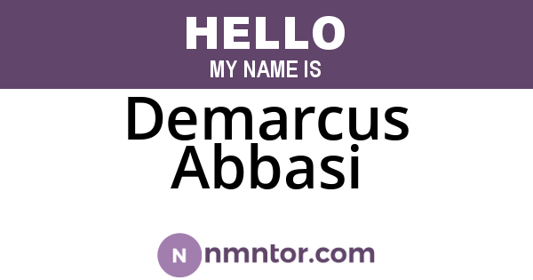 Demarcus Abbasi