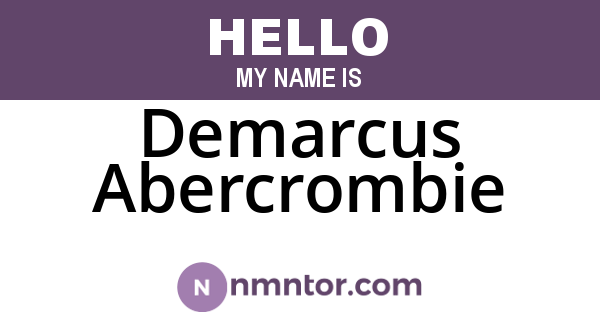 Demarcus Abercrombie