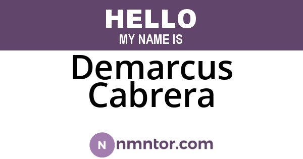 Demarcus Cabrera