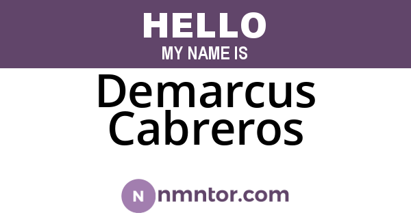 Demarcus Cabreros