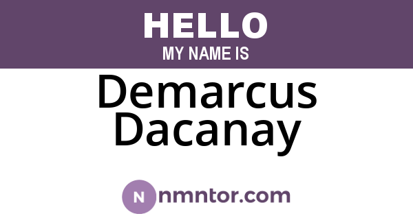 Demarcus Dacanay