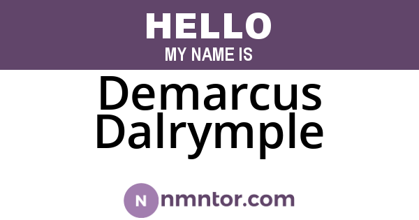 Demarcus Dalrymple
