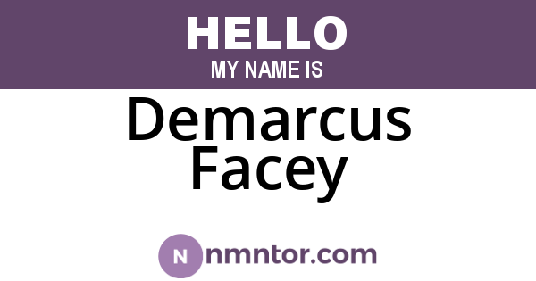 Demarcus Facey