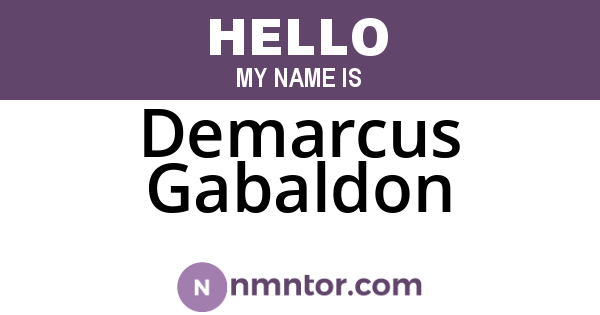 Demarcus Gabaldon