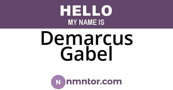 Demarcus Gabel