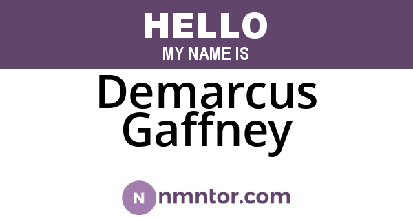 Demarcus Gaffney