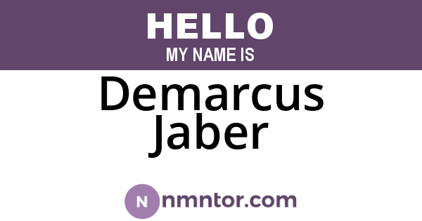 Demarcus Jaber