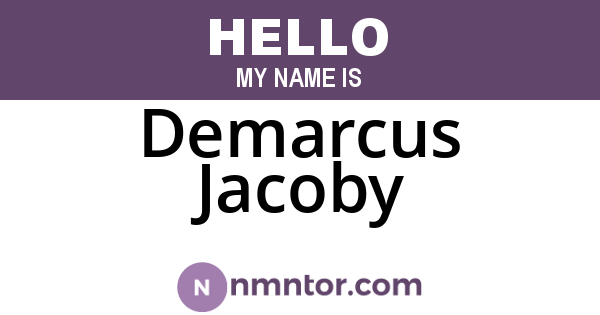 Demarcus Jacoby