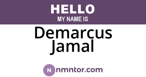 Demarcus Jamal