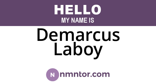 Demarcus Laboy