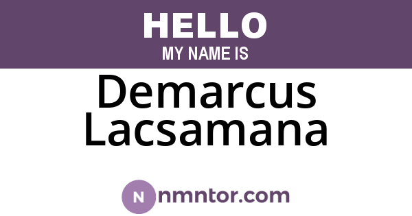 Demarcus Lacsamana