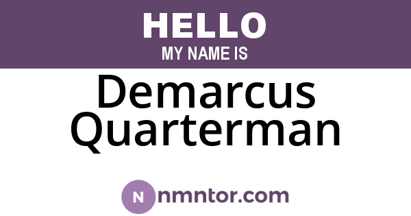 Demarcus Quarterman