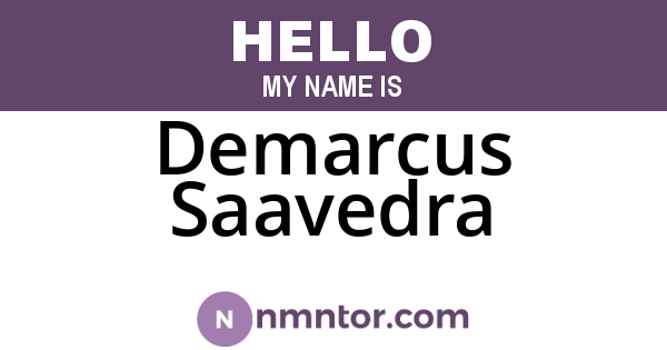 Demarcus Saavedra