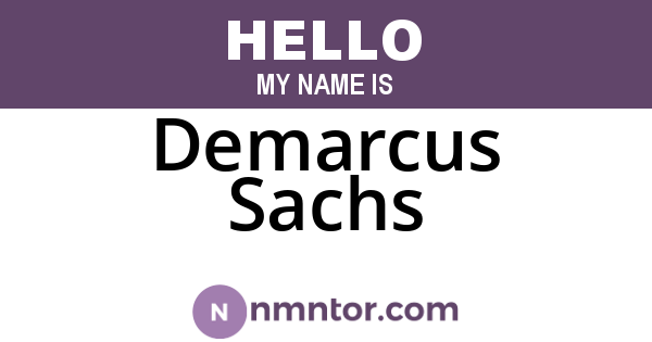 Demarcus Sachs