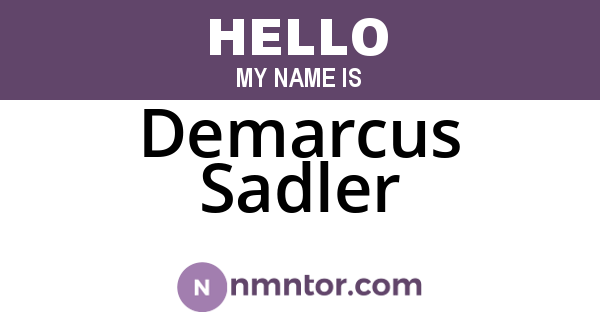 Demarcus Sadler