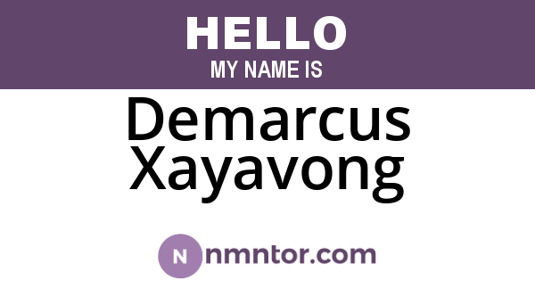 Demarcus Xayavong