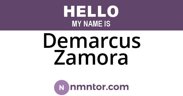 Demarcus Zamora