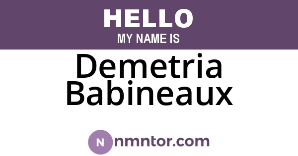 Demetria Babineaux