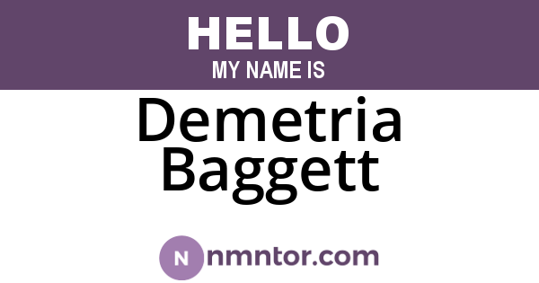 Demetria Baggett