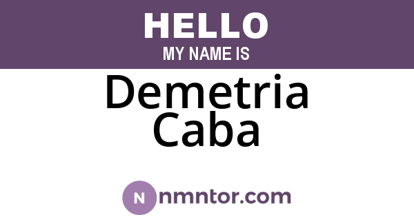 Demetria Caba